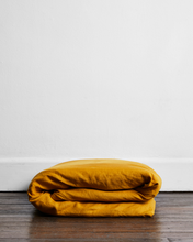 Load image into Gallery viewer, Turmeric 100% Flax Linen Duvet Cover