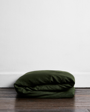 Load image into Gallery viewer, Olive 100% Flax Linen Duvet Cover