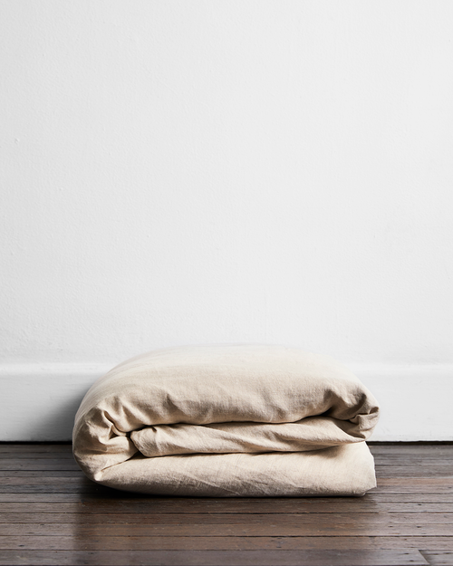 Oatmeal 100% Flax Linen Duvet Cover