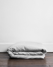 Load image into Gallery viewer, Pinstripe 100% Flax Linen Duvet Cover