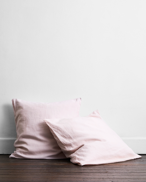 Rosewater 100% Flax Linen European Pillowcases (Set of Two)