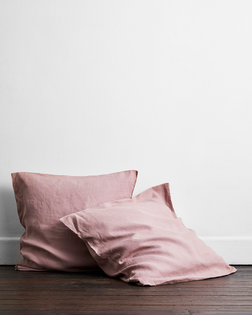 Lavender 100% Flax Linen European Pillowcases (Set of Two)