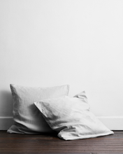 Load image into Gallery viewer, Fog 100% Flax Linen European Pillowcases (Set of Two)