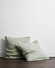 Load image into Gallery viewer, Sage 100% Flax Linen European Pillowcases (Set of Two)