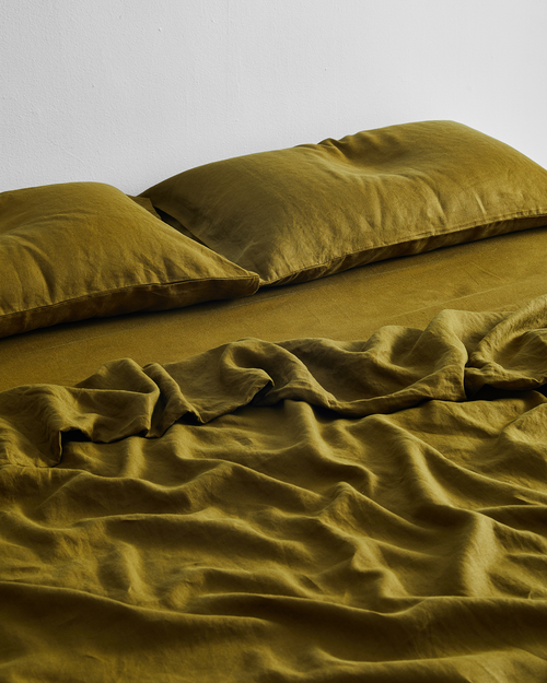 100% Linen Waffle Bath Towel in Petrol