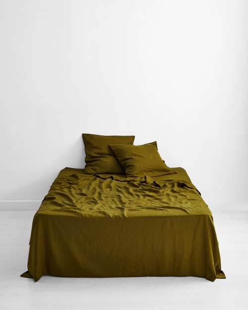 Pink Clay 100% Flax Linen European Pillowcases (Set of Two)