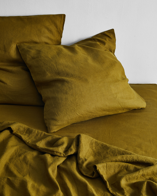 Pink Clay 100% Flax Linen European Pillowcases (Set of Two)