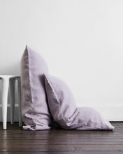 Load image into Gallery viewer, Lilac 100% Flax Linen Pillowcases (Set of Two)