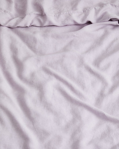 Lilac 100% Flax Linen Bedding Set
