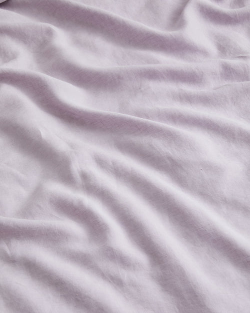 Lilac 100% Flax Linen Fitted Sheet