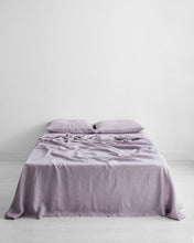 Load image into Gallery viewer, Lilac 100% Flax Linen Flat Sheet