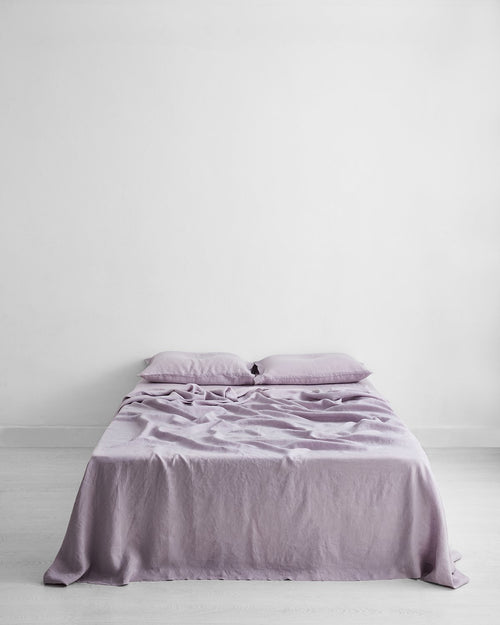 Lilac 100% Flax Linen Sheet Set