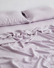 Load image into Gallery viewer, Lilac 100% Flax Linen Fitted Sheet