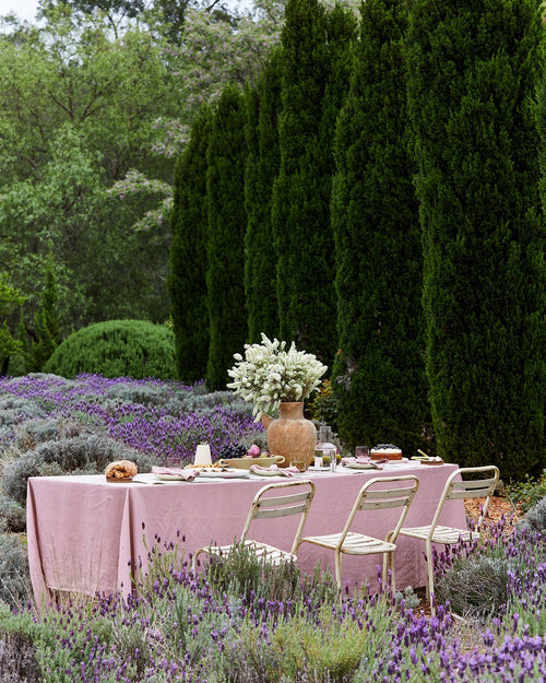 100% Linen Tablecloth in Lavender
