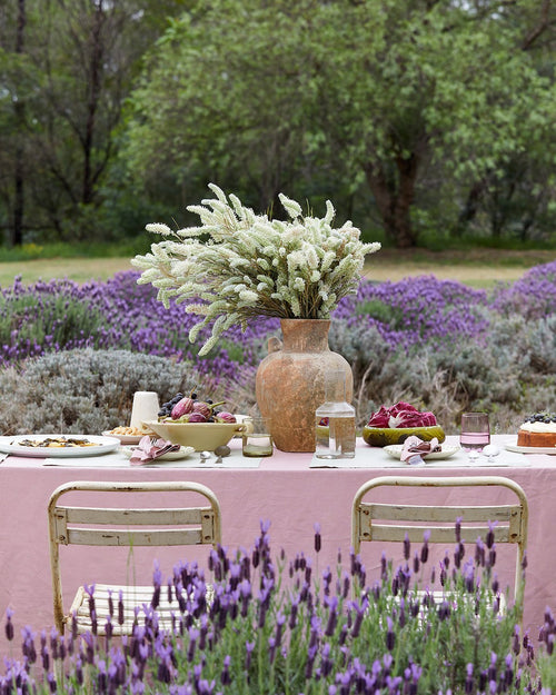 100% Linen Tablecloth in Lavender