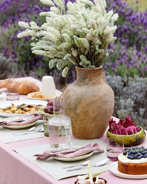 100% Linen Tablecloth in Lavender