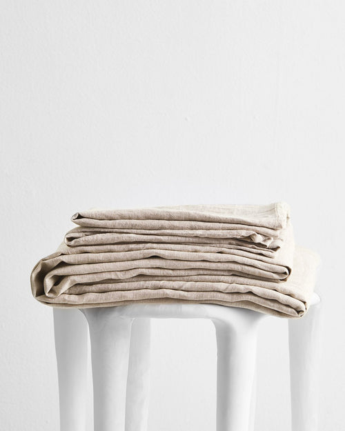 Oatmeal 100% Flax Linen Sheet Set