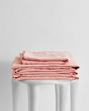 Load image into Gallery viewer, Peach 100% Flax Linen Sheet Set