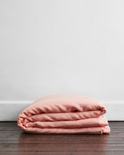 Load image into Gallery viewer, Peach 100% Flax Linen Duvet Cover