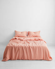 Load image into Gallery viewer, Peach 100% Flax Linen Duvet Cover