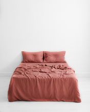Load image into Gallery viewer, Pink Clay 100% Flax Linen Bedding Set