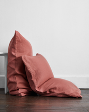 Load image into Gallery viewer, Pink Clay 100% Flax Linen Pillowcases (Set of Two)