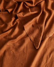 Load image into Gallery viewer, Rust 100% Flax Linen Flat Sheet
