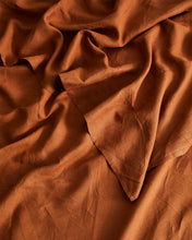 Load image into Gallery viewer, Rust 100% Flax Linen Fitted Sheet