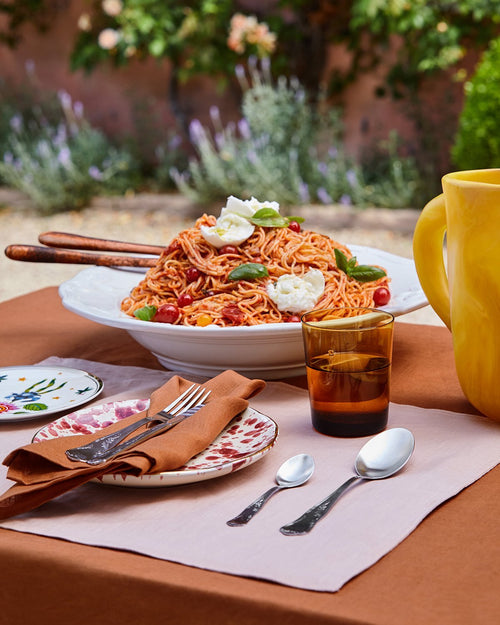 100% Linen Tablecloth in Rust