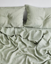 Load image into Gallery viewer, Sage 100% Flax Linen Pillowcases (Set of Two)