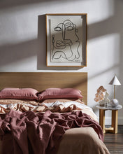 Load image into Gallery viewer, Pink Clay 100% French Flax Linen Throw