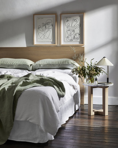 Sage 100% French Flax Linen Throw