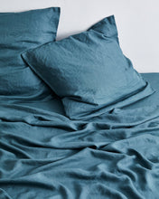 Load image into Gallery viewer, Petrol 100% Flax Linen European Pillowcases (Set of Two)