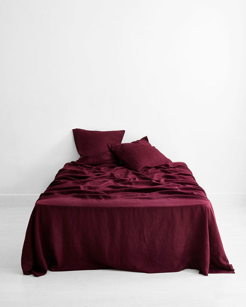 Petrol 100% Flax Linen Bedding Set