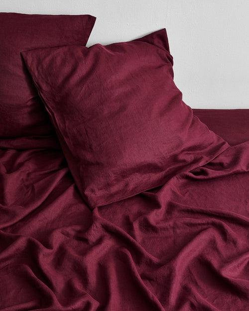 Petrol 100% Flax Linen Bedding Set