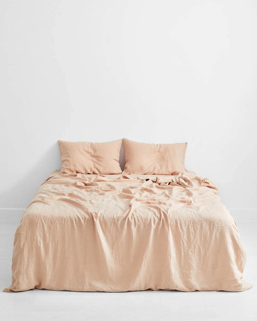 Terracotta 100% Flax Linen Pillowcases (Set of Two)