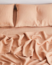 Load image into Gallery viewer, Terracotta 100% Flax Linen Flat Sheet