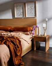Load image into Gallery viewer, Rust 100% French Flax Linen Throw