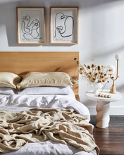 Load image into Gallery viewer, Oatmeal 100% French Flax Linen Throw