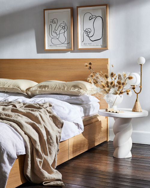 Oatmeal 100% French Flax Linen Throw