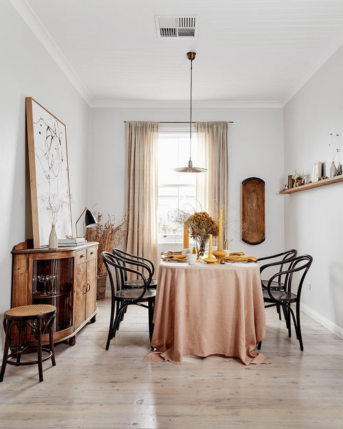 100% Linen Tablecloth in Terracotta
