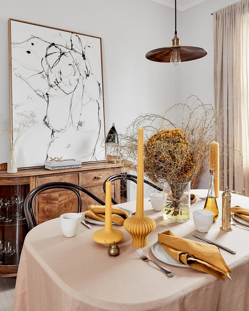 100% Linen Tablecloth in Terracotta