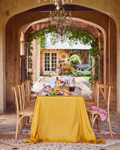 Load image into Gallery viewer, 100% Linen Tablecloth in Turmeric