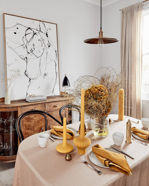 100% Linen Napkins in Turmeric (Set of Four)