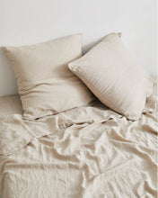 Load image into Gallery viewer, Oatmeal 100% Flax Linen European Pillowcases (Set of Two)