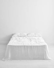 Load image into Gallery viewer, White 100% Flax Linen Flat Sheet