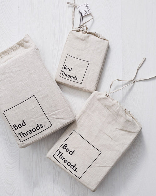 Rust 100% Flax Linen Fitted Sheet
