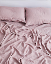 Load image into Gallery viewer, Lavender 100% Flax Linen Fitted Sheet