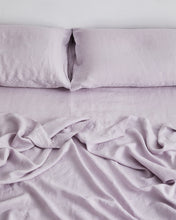 Load image into Gallery viewer, Lilac 100% Flax Linen Fitted Sheet