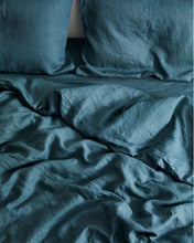 Load image into Gallery viewer, Petrol 100% Flax Linen Bedding Set